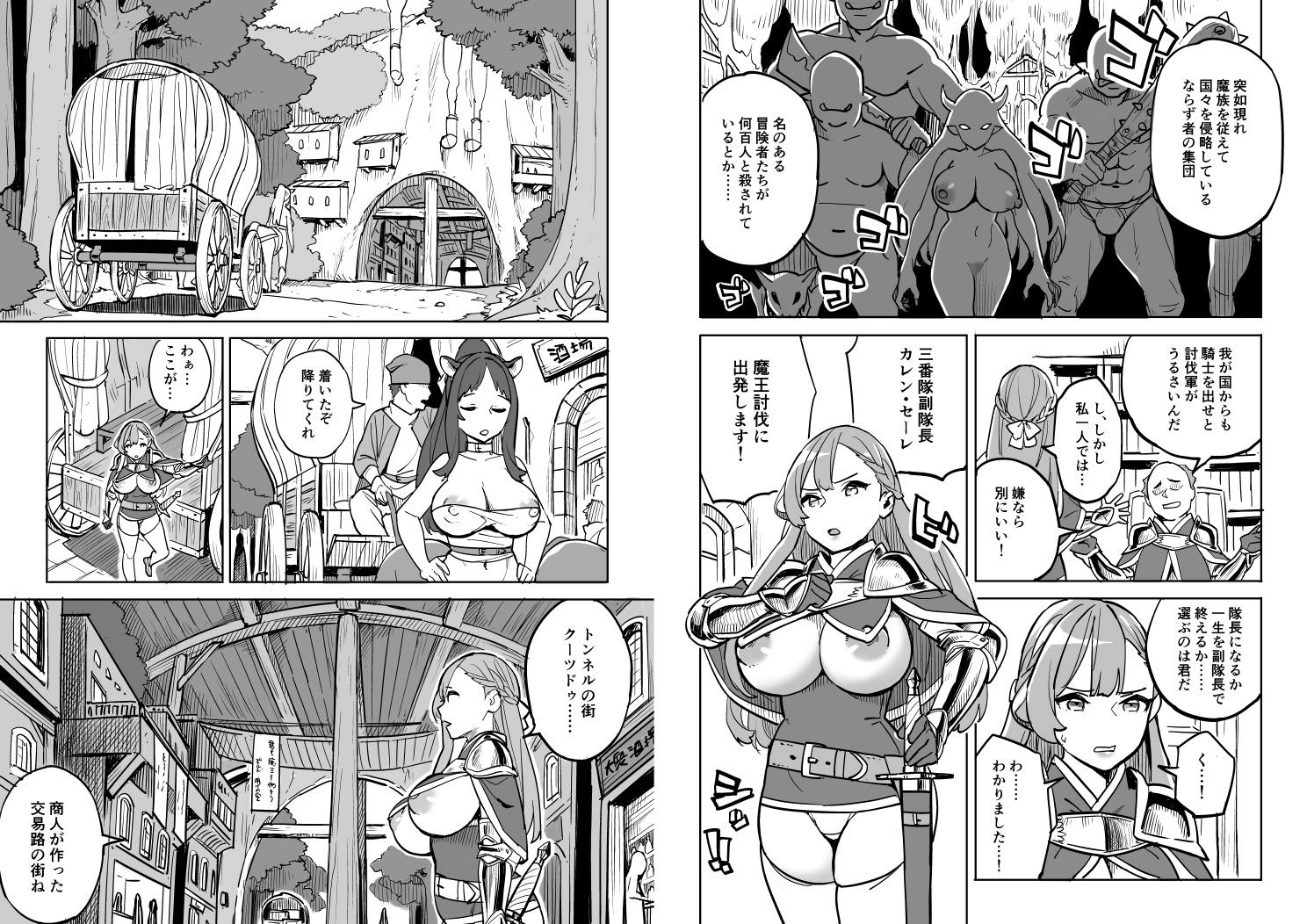 魔王討伐の旅へ出る女騎士の同人誌